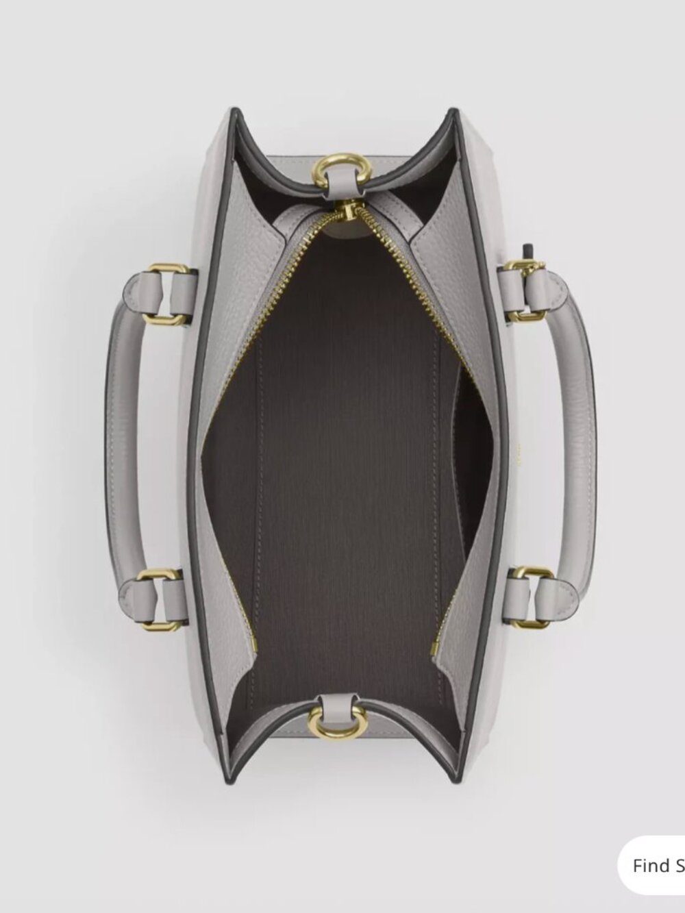 Coach Maggie Small Tote Bag Crossbody Handbag Dove Gray Gold Everyday NWT - Picture 3 of 15